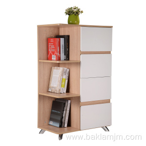 4 Tiers Functional Storage Cabinet With 4 Drawers